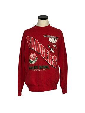 Wisconsin Badgers Rose Bowl 1994 Red Crewneck Sweatshirt XL 90s